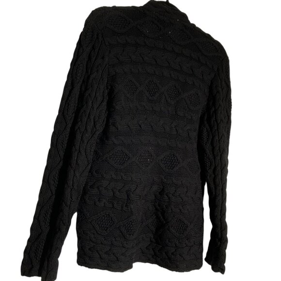 Lafayette 148 Chunky Knit Open Cardigan 100% Wool Size L - Picture 3 of 6